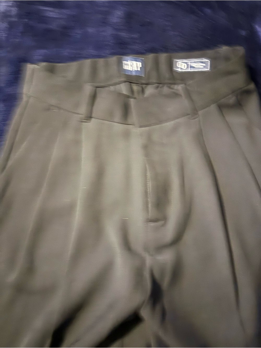 GAP Women's Black Pleated Trousers with High Waist